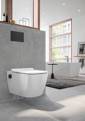 Tece square II WC-Betätigungsplatte Metall, 2-Mengentechnik, 150 x 220 x 3 mm, Farbe schwarz Bild 4