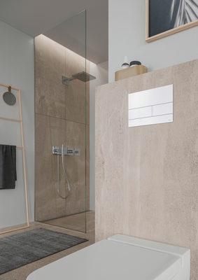Tece square II WC-Betätigungsplatte Metall, 2-Mengentechnik, 150 x 220 x 3 mm, Farbe schwarz Bild 5