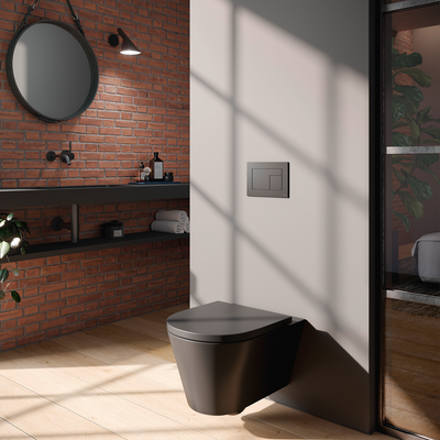 Tece velvet WC-Betätigung, Nero Ingo / "Ingo", 150 x 220 mm, Farbe schwarz Bild 3