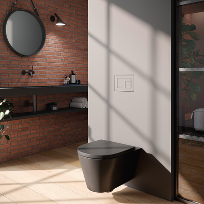 Tece velvet WC-Betätigung, Nero Ingo / "Ingo", 150 x 220 mm, Farbe schwarz Bild 5