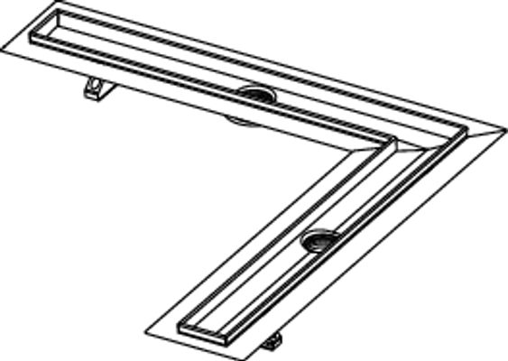 Tece drainline Winkelrinne, mit Seal System Dichtband, 1000 x 1000 mm Bild 4