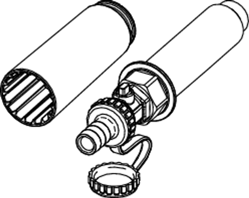 Tece Seal System Baustopfen 1/2", mit Füll- und Entleerventil inklusive Dichthülse, 174 mm Bild 2