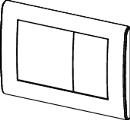 Tece planus WC-Betätigungsplatte weiss seidenmatt Zweimengentechnik, Farbe weiß Bild 4