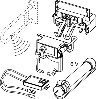 Tece planus WC-Fernauslösung, für Stützklappgriffe, 6 V-Batterie, Farbe braun Bild 4
