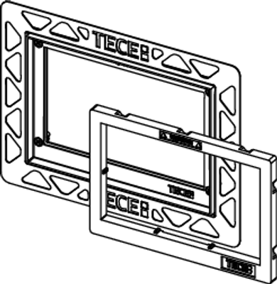 Tece loop WC-Einbaurahmen, für Betätigungsplatten, chrom glaenzend, Farbe silberfarben Bild 5