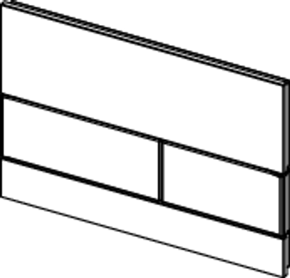 Tece square WC-Betätigungsplatte Glas, Tasten, 150 x 220 mm, Farbe schwarz Bild 4