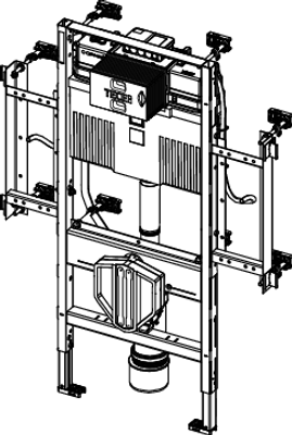 Tece profil WC-Gerontomodul mit Uni-Spülk. gemaess DIN 18040-1, Bauhöhe, 1120 mm Bild 4