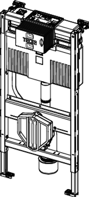 Tece profil WC-Modul, mit Uni-Spülkasten, Bauhöhe, 980 mm Bild 4