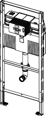 Tece profil WC-Modul, mit Uni-Spülkasten, für Kinder-Stand-WC, Bauhöhe, 1120 mm Bild 4