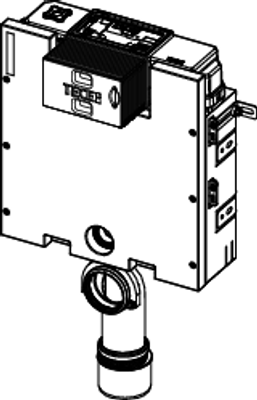 Tece box WC-Modul, mit Uni-Spülkasten und Fliesentraeger-Front, Bauhöhe, 820 mm Bild 4
