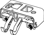 Tece Betaetigungsbock komplett, für Spülkasten Bild 2