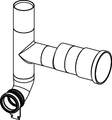 Tece Spülrohr, mit Geruchsabsaugung, Abzweig, links, 90°, DN 70 Bild 2