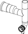 Tece Spülrohr, mit Geruchsabsaugung, Abzweig, links, 90°, DN 70 Bild 3