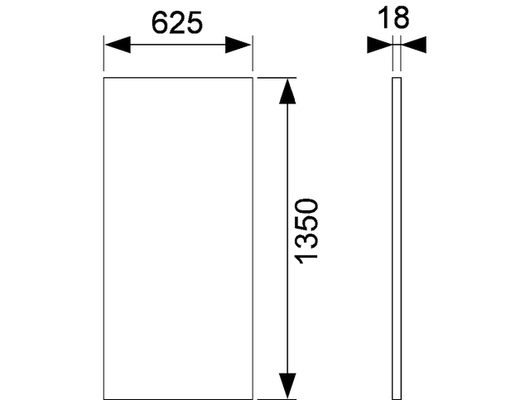 Tece profil Paneelplatte, 1350 x 625 x 18 mm Bild 2