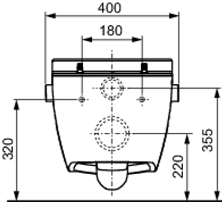 Tece one Wand-Tiefspül-WC, spülrandlos, mit Duschfunktion, 350 x 540 x 358 mm, Farbe weiß Bild 7