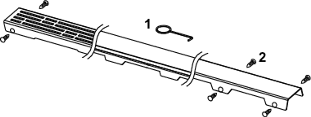 Tece drainline Desingrost "basic" 1000 mm, Edelstahl, Oberflaeche poliert, 22 x 943 x 66 mm, Farbe silber Bild 2
