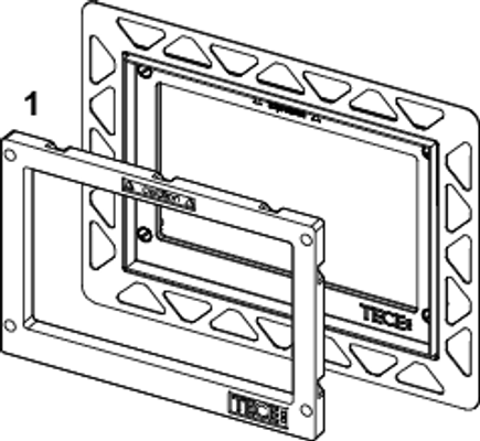 Tece loop WC-Einbaurahmen, für Betätigungsplatten, chrom glaenzend, Farbe silberfarben Bild 2