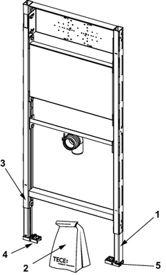 Tece profil Waschtischmodul für Ausgussbecken, BauHöhe: 1120 mm, 1120 x 500 x 90 mm Bild 2