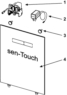 Tece lux Betätigungsplatte, mit elektr. sen-Touch Betätigung, Glas, 555 x 430 mm, Farbe weiß Bild 2
