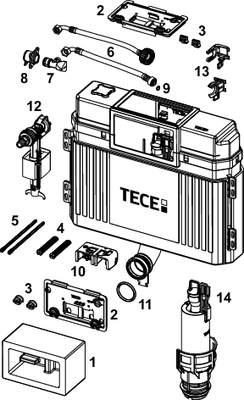 Tece Uni-Spülkasten 820 mm Bild 2