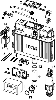 Tece Uni-Spülkasten 980 mm Bild 2