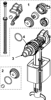 Tece -Füllventil / Schwimmerventil F10 Universal Bild 2