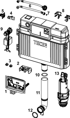 Tece Uni-Spülkasten, für TECElux Module Bild 2