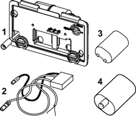 Tece planus WC-Fernauslösung kabelgebund. Elektrotaster 6 V-Batterie Bild 2