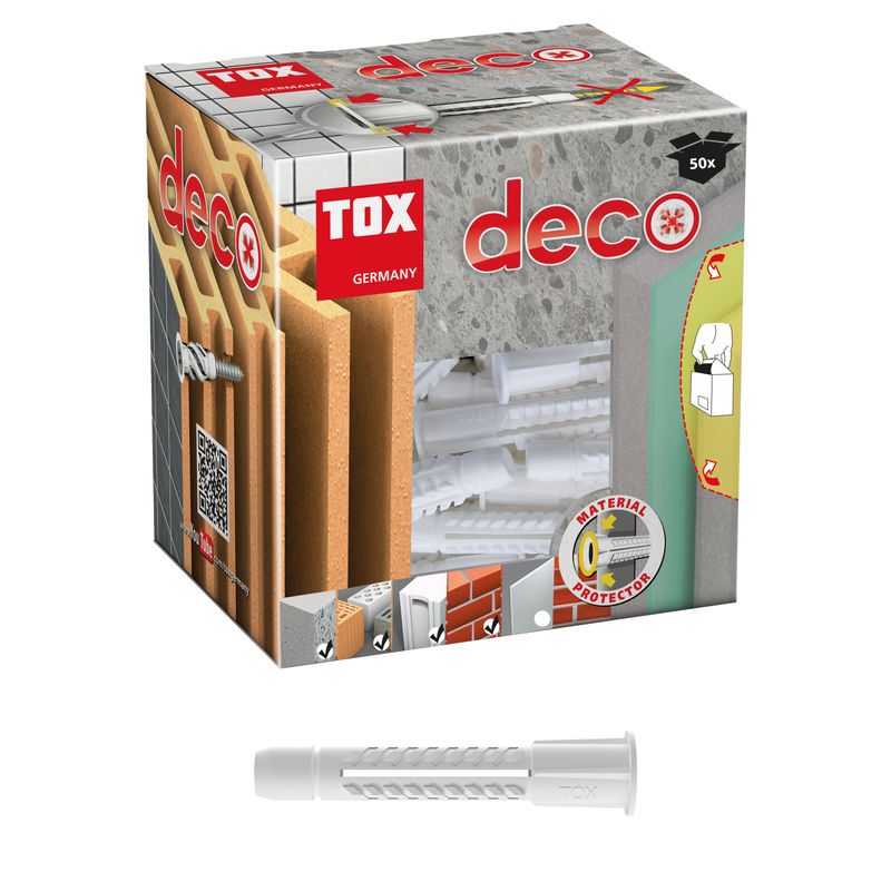 Tox Allzweckdübel Deco 10/66, mit Kappe, per Paket á 50 Stück, 66 x 80 mm Bild 1