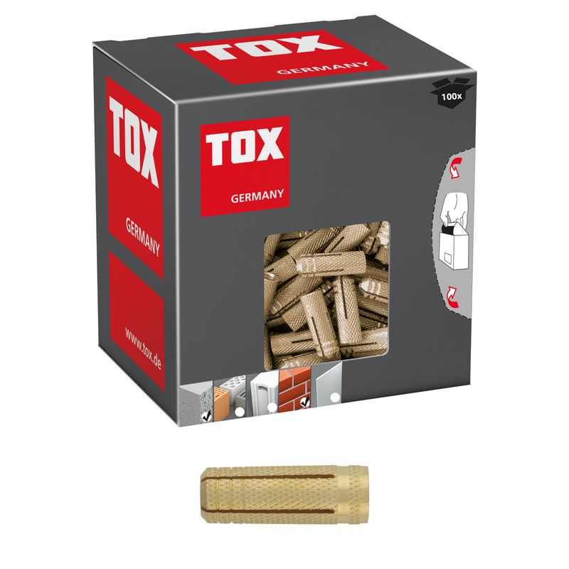 Tox Spreizdübel MSD M 6/24, je 100 Stück, 24 x 24 mm, Material Messing Bild 1