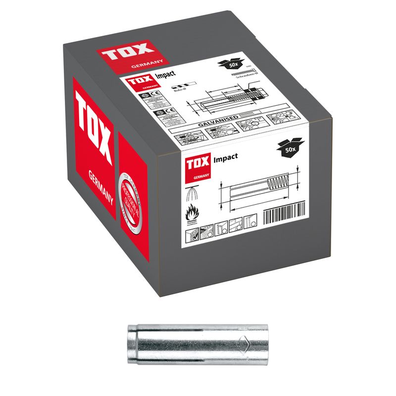 Tox inschlaganker E M 10 x 40, je 50 Stück, 15 mm Bild 1