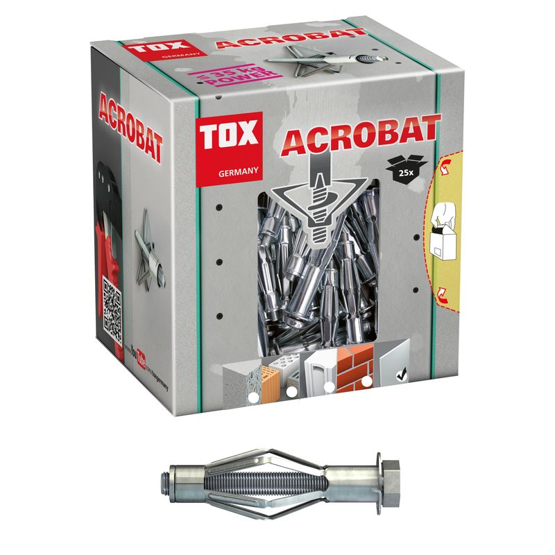 Tox Hohlraumdübel MHD-S M8 x 55 mit Schraube M8 x 60 mm, je 25 Stück, 55 mm Bild 1