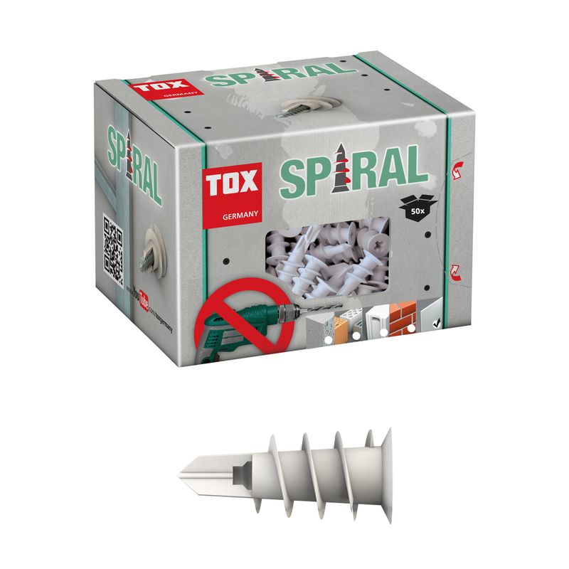 Tox Gipskartondübel GDK 32 Kunststoff für Schrauben 4,5 mm, je 50 Stück, 32 x 23 mm Bild 1