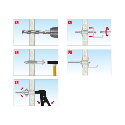 Tox Hohlraumdübel MHD-S M8 x 55 mit Schraube M8 x 60 mm, je 25 Stück, 55 mm Bild 4
