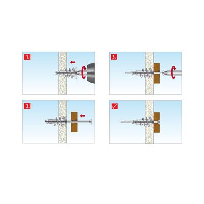Tox Gipskartondübel GD 37-2 mit Schrauben 4,5 x 35 mm, je 50 Stück, 37 x 28 mm Bild 4