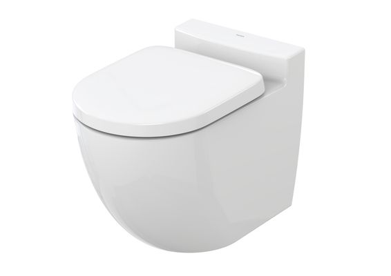 Toto Stand-WC NC randlos weiss back-to-wall Tornado Flush Tiefspüler, 483 x 380 x 630 mm, Farbe weiß Bild 2