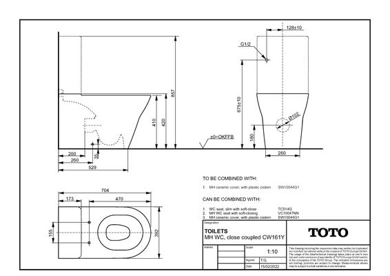 Toto Stand-WC MH randlos weiss Tornado Flush Tiefspüler, 410 x 392 x 704 mm, Farbe weiß Bild 6