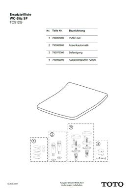 Toto Ausgleichspuffer +2 mm MH slim / RP/RP compact / SP/GP, für WC-Sitz Bild 5
