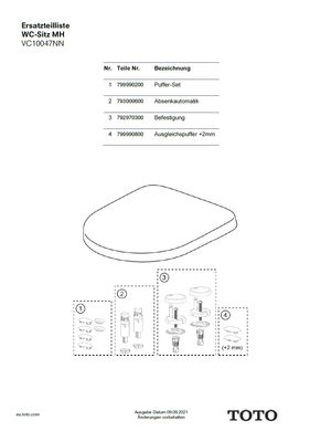 Toto Standard Befestigung, für WC-Sitz Bild 2