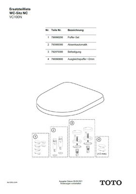 Toto Standard Befestigung, für WC-Sitz Bild 3