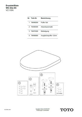 Toto Standard Befestigung, für WC-Sitz Bild 4