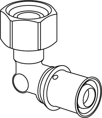 Uponor S-Press PLUS SK-Winkelverschraub. Geberit 16 mm x 1/2" IG, Messing verzinnt, Material Messing Bild 5