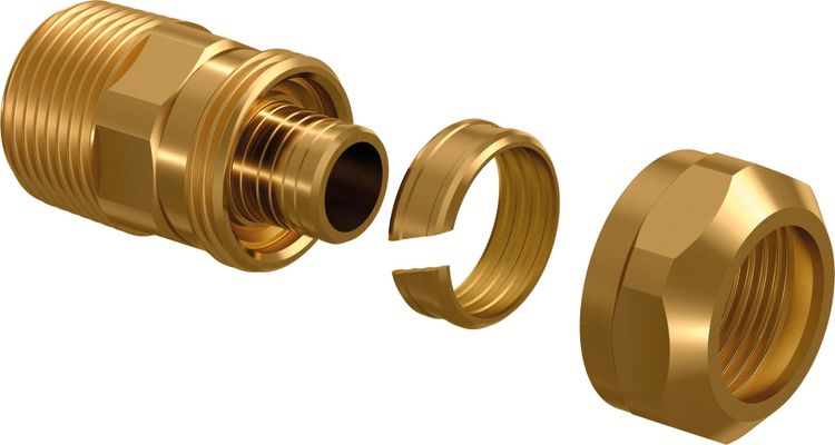 Uponor Ecoflex Übergangsnippel 20 x 2,8-3/4", PN 10, 46 mm Bild 2
