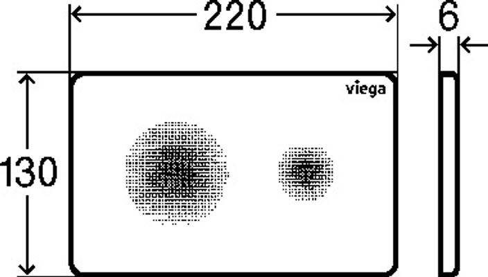 Viega WC Betätigungsplatte VfS 25 8615.1 aus Kunststoff in, 130 x 6 mm, Farbe schwarz Bild 5