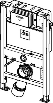 Viega WC-Element Prevista Dry, Höhe 820 mm, mit Dusch-WC Anschluss, 820 x 500 mm Bild 6
