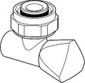 Viega Eckventil für Unterputz-Spülkasten Überwurf 5/8" x 3/8" Abgang, Material Messing Bild 6