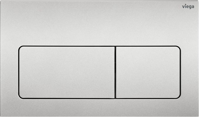 Viega WC Betätigungsplatte VfL 5 8601.1 aus Kunststoff in edel, 130 x 220 x 8 mm, Farbe Edelstahl-Optik (silber) Bild 3