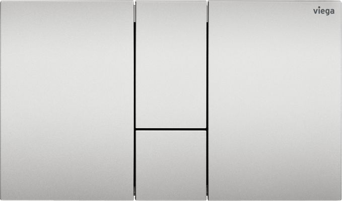 Viega WC Betätigungsplatte VfS 24 8614.1 aus Kunststoff in edel, 130 x 220 x 6 mm, Farbe Edelstahl-Optik (silber) Bild 3