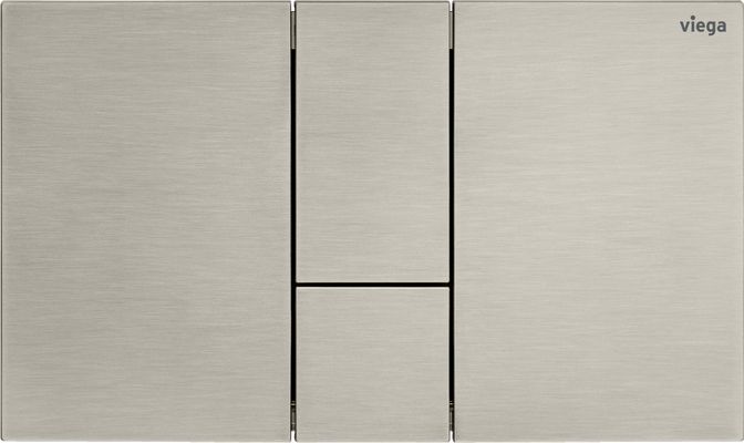 Viega WC Betätigungsplatte VfS 24 8614.1 aus Kunststoff in edelstahlfarben, 130 x 220 x 6 mm, Farbe Edelstahl-Optik (silber) Bild 3