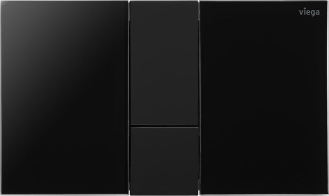 Viega WC Betätigungsplatte VfS 24 8614.1 Acryl tiefschwarz / tief, 130 x 220 x 6 mm, Farbe schwarz Bild 3